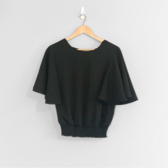 🌿 Another Story | Black Flowy Sleeve Blouse - Picture 1 of 6